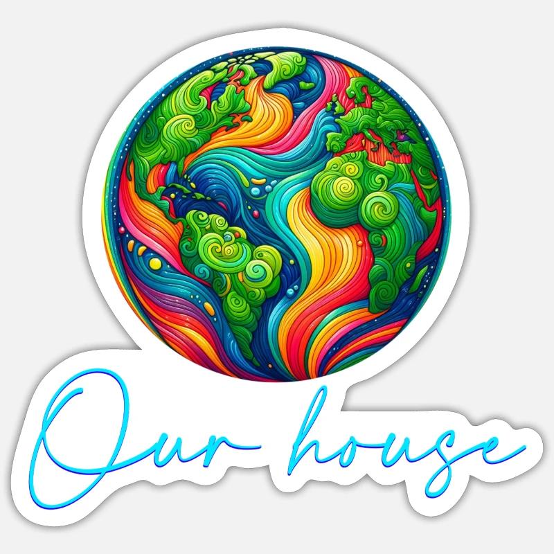 Monde Sticker taille S (10 x 10 cm)