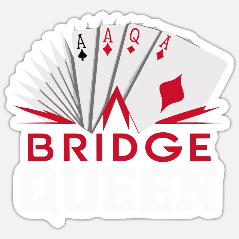 Bridge Card Game Gift Sticker size S (10 x 10 cm)