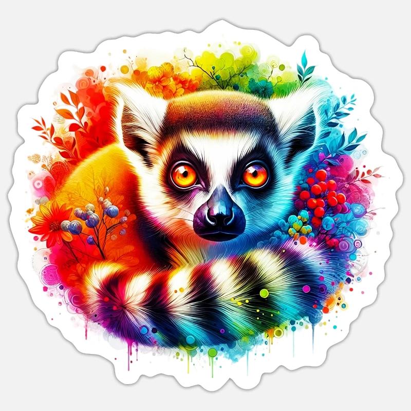 Lemur Sticker size S (10 x 10 cm)