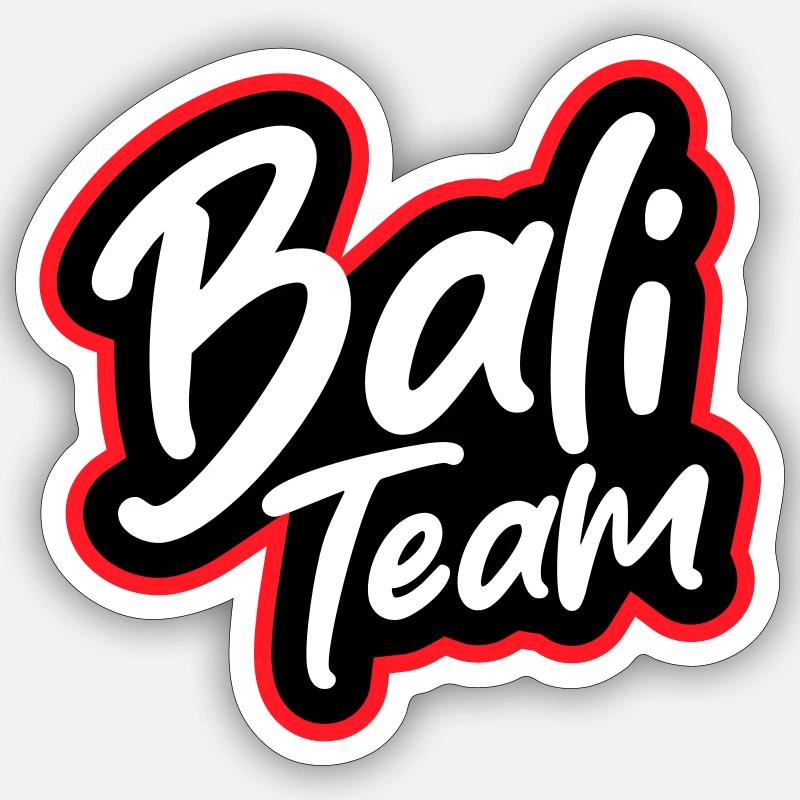 Bali Team - Sticker size S (10 x 10 cm) - white matte