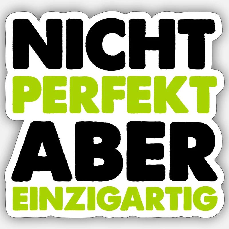 Pas parfait mais unique - Sticker taille S (10 x 10 cm) - blanc mat