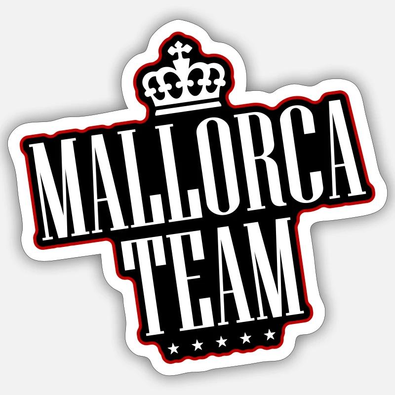 Équipe de Majorque - Sticker taille S (10 x 10 cm) - blanc mat