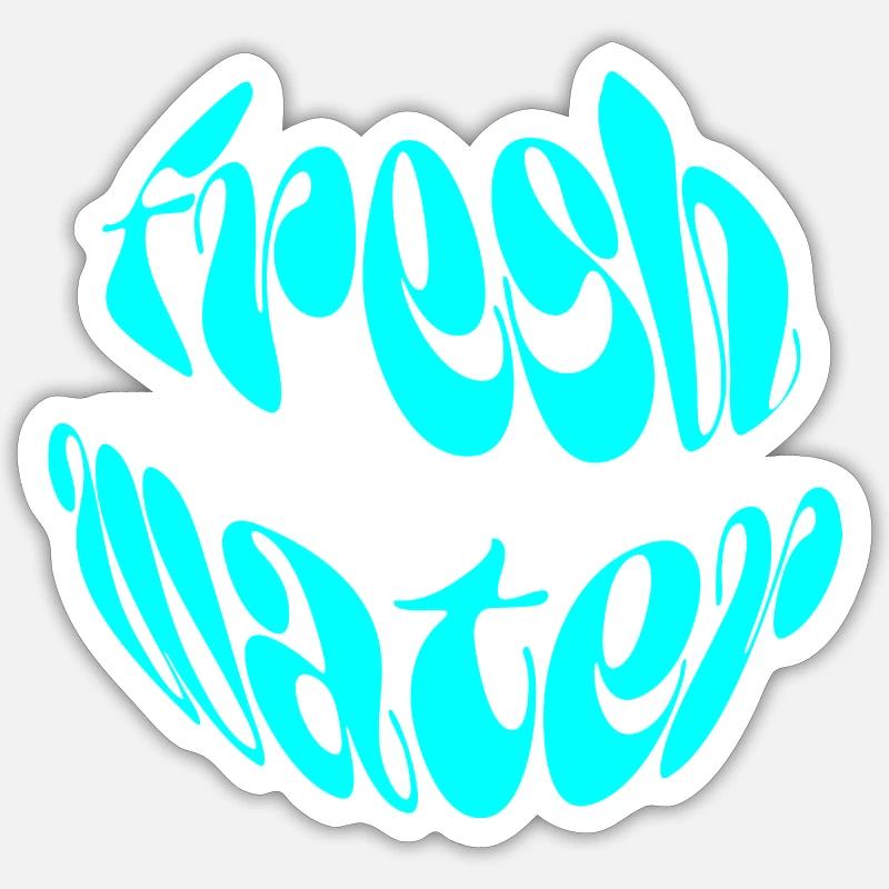 Eau douce Sticker taille S (10 x 10 cm)