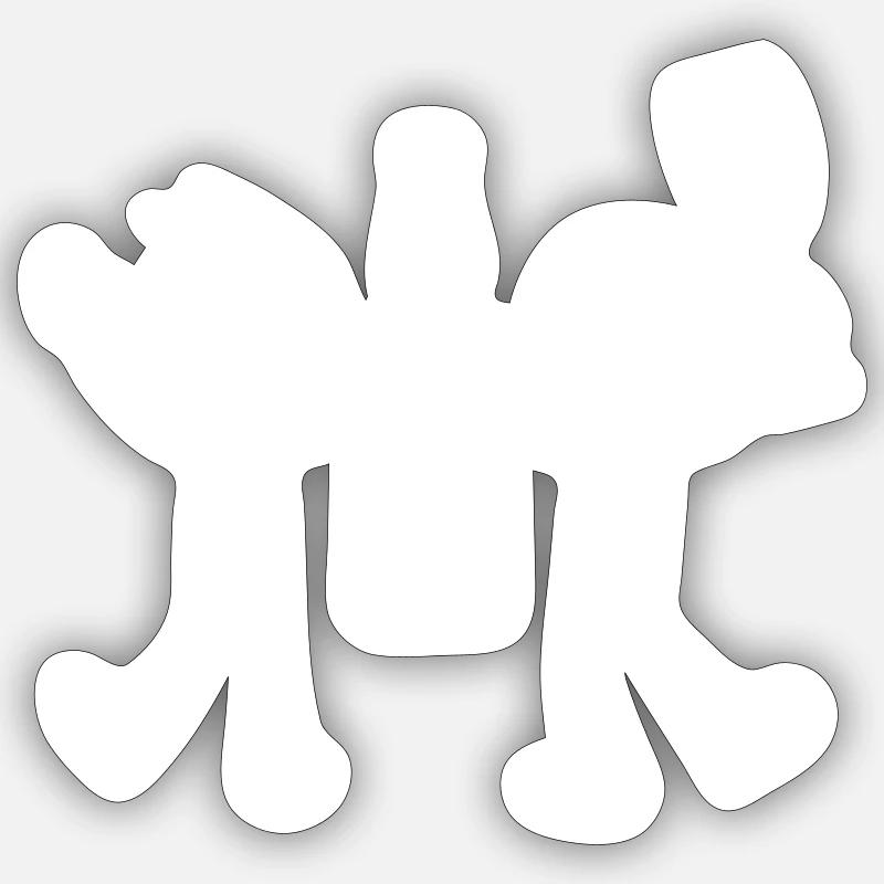 Strichmännchen Junggesellenabschied Sticker Größe S (10 x 10 cm)