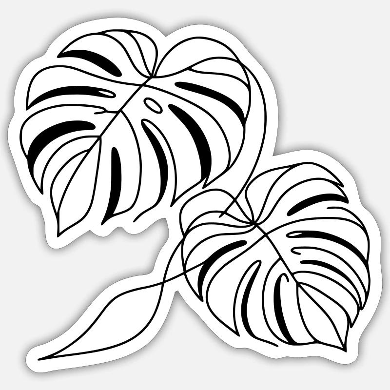 Monstera Sticker size S (10 x 10 cm)