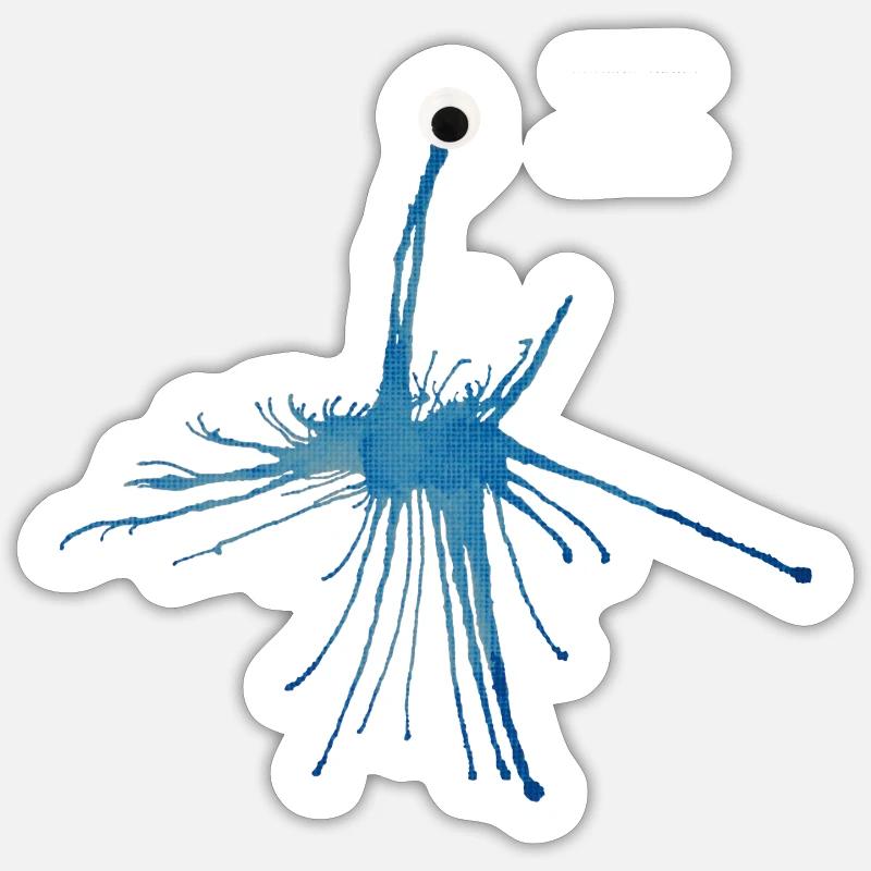 MONSTRUMMS No.6 - Sticker size S (10 x 10 cm) - white matte