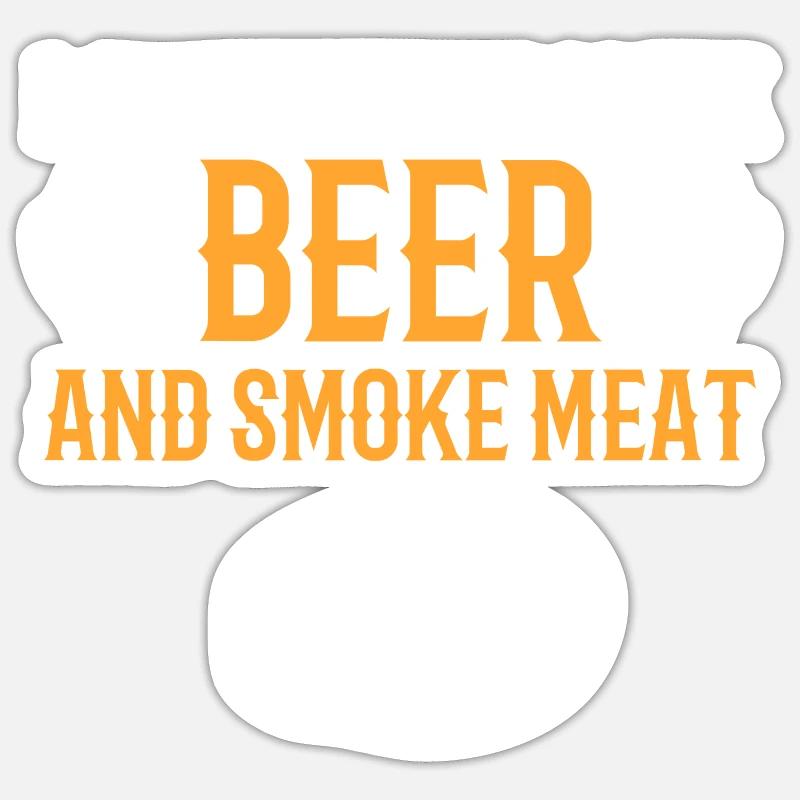 BBQ Bier Sticker Größe S (10 x 10 cm)