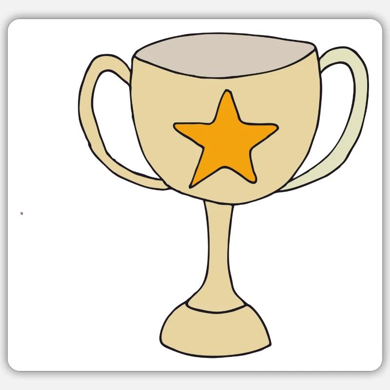 cup - Sticker size S (10 x 10 cm) - white matte