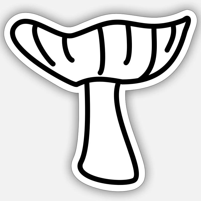 Mushroom - Sticker size S (10 x 10 cm) - white matte
