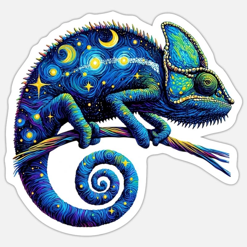 Caméléon Sticker taille S (10 x 10 cm)
