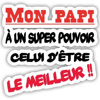 Mein Opa ist der Beste - Sticker Größe S (10 x 10 cm) - Mattweiß - Vorne