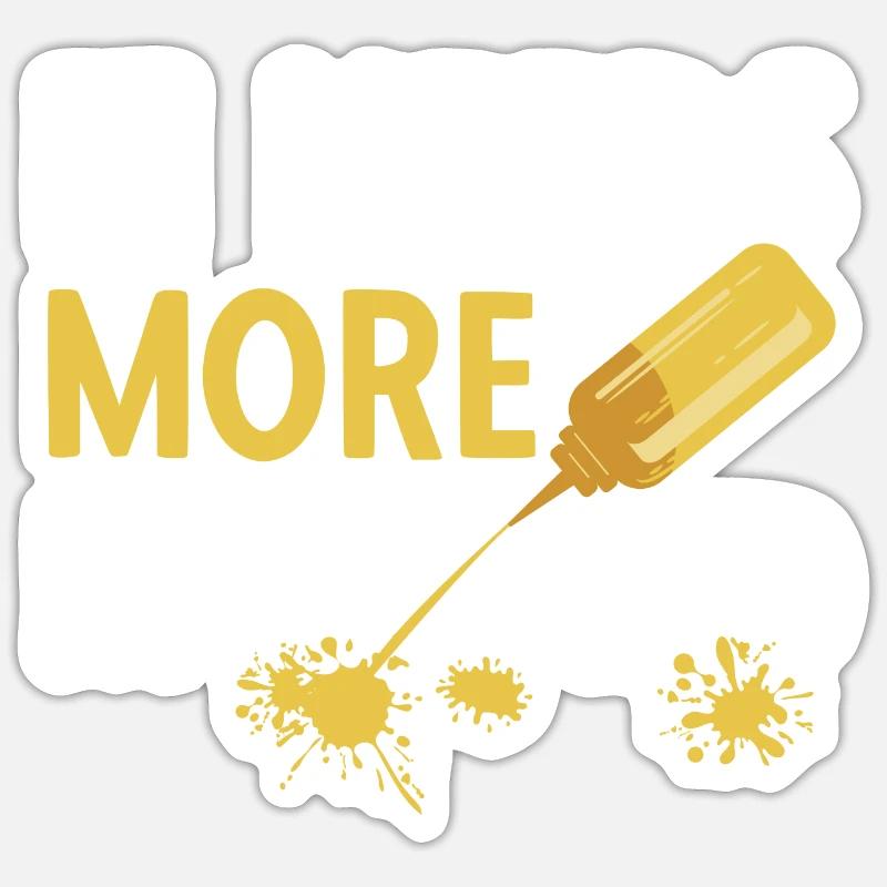 Senf Moutarde - Sticker taille S (10 x 10 cm) - blanc mat