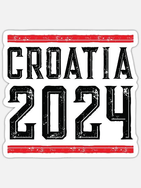 Croatia 2024 - Sticker Größe S (10 x 10 cm) - Mattweiß