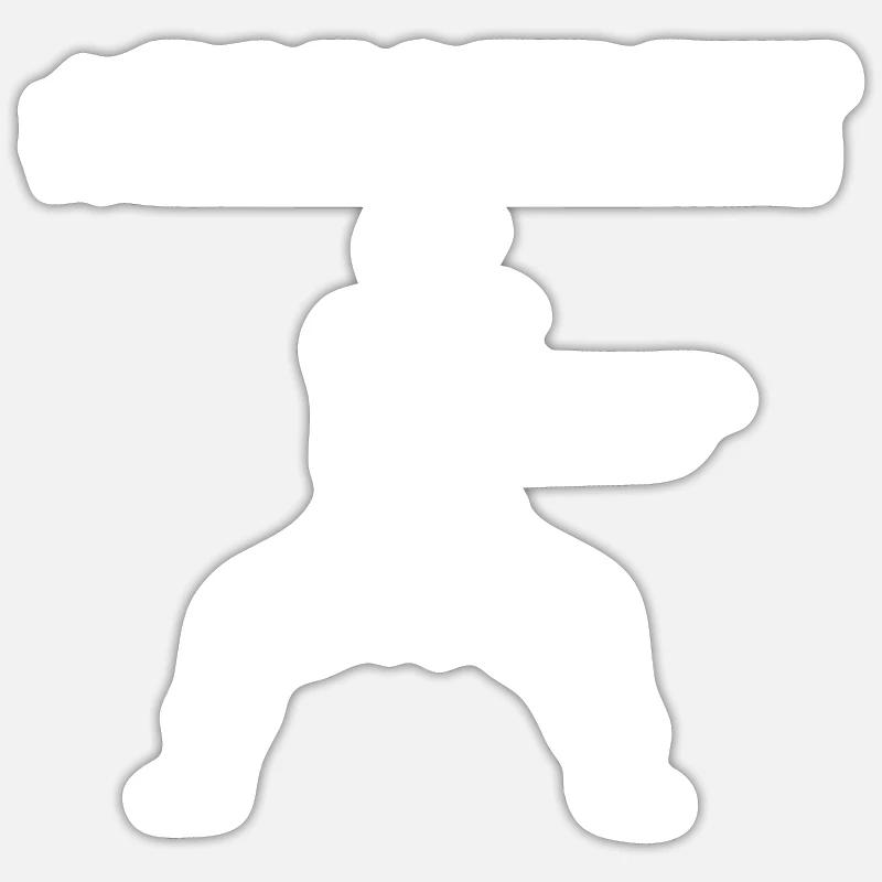 Karate Self-Defense - Sticker size S (10 x 10 cm) - white matte