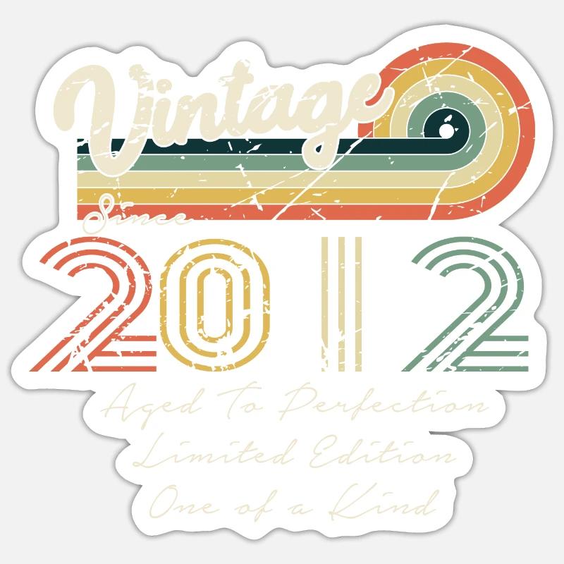 2012 Vintage Klassiker 2012 - Sticker Größe S (10 x 10 cm) - Mattweiß