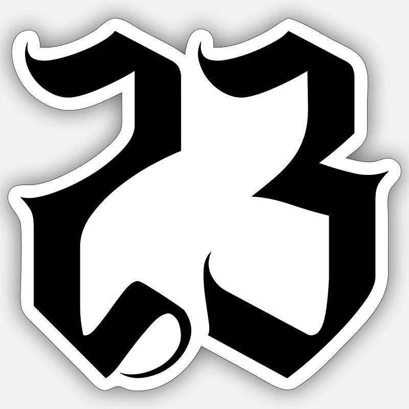23 - Sticker Größe S (10 x 10 cm) - Mattweiß