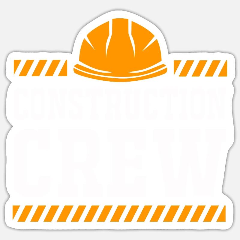 Chantier de construction Sticker taille S (10 x 10 cm)