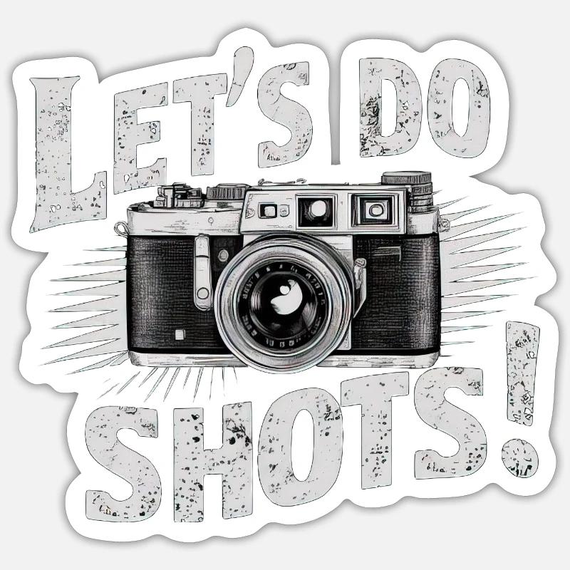 Faisons des photos - Sticker taille S (10 x 10 cm) - blanc mat
