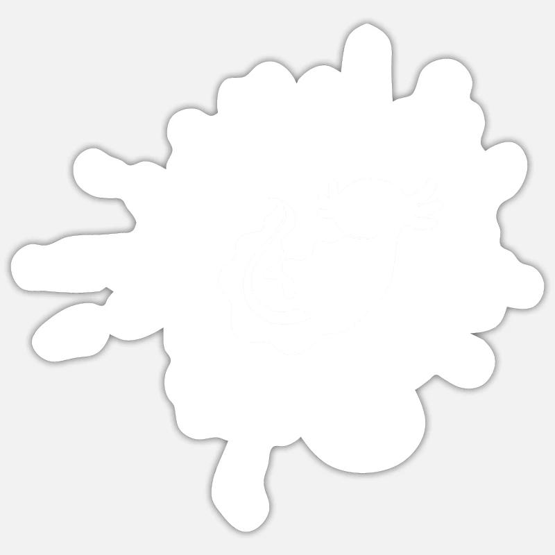 Axolotl - Sticker taille S (10 x 10 cm) - blanc mat