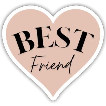 Best Friend - Sticker Größe S (10 x 10 cm) - Mattweiß - Vorne