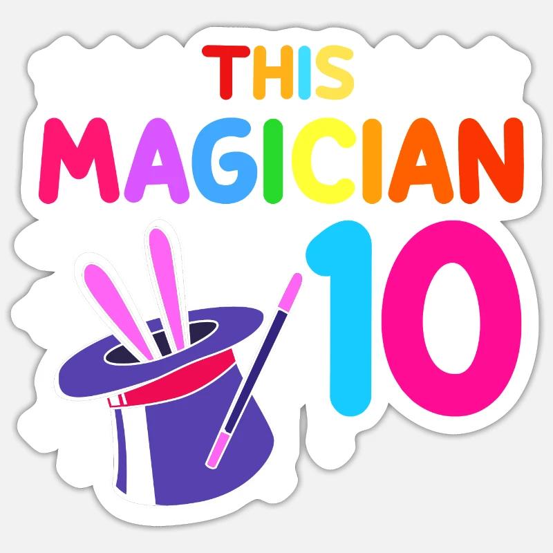 wizard magic magician Sticker size S (10 x 10 cm)