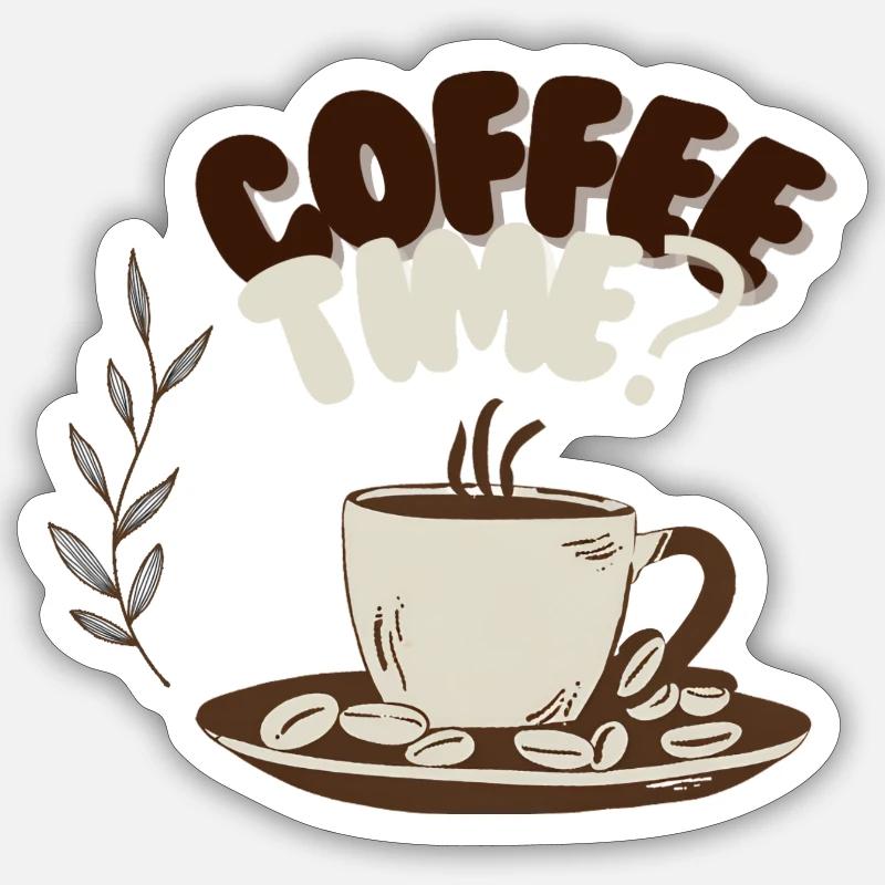 Coffee time Sticker size S (10 x 10 cm)