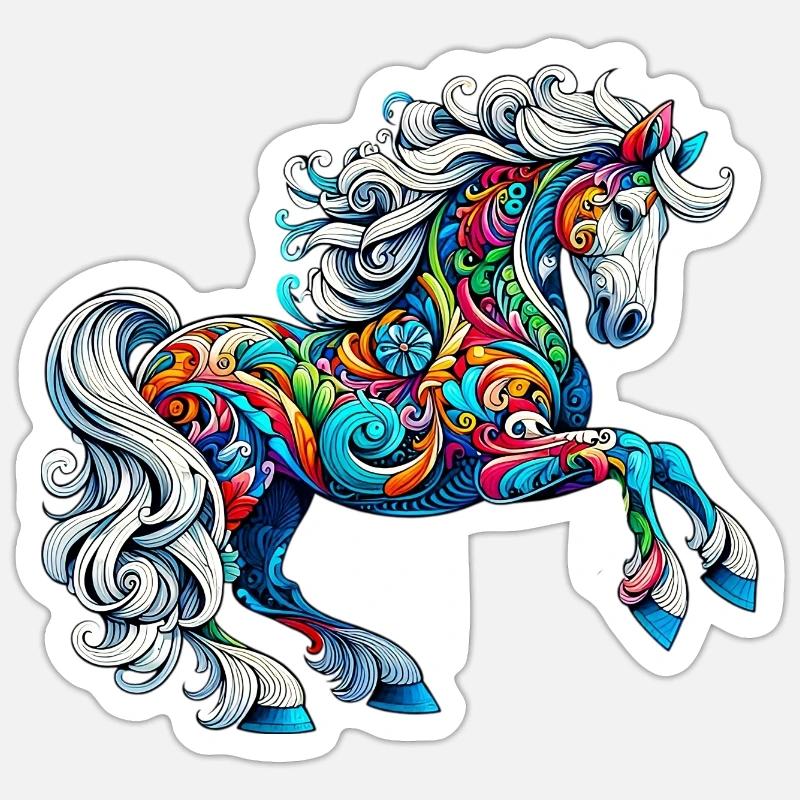 Cheval Sticker taille S (10 x 10 cm)