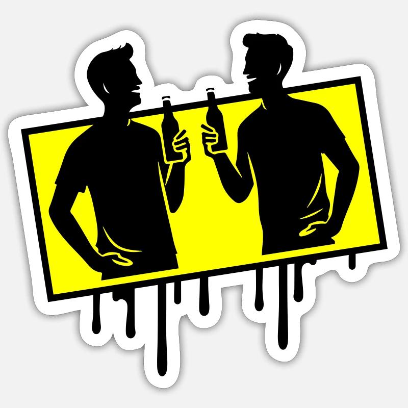 Fête d’équipe Anniversaire - Sticker taille S (10 x 10 cm) - blanc mat