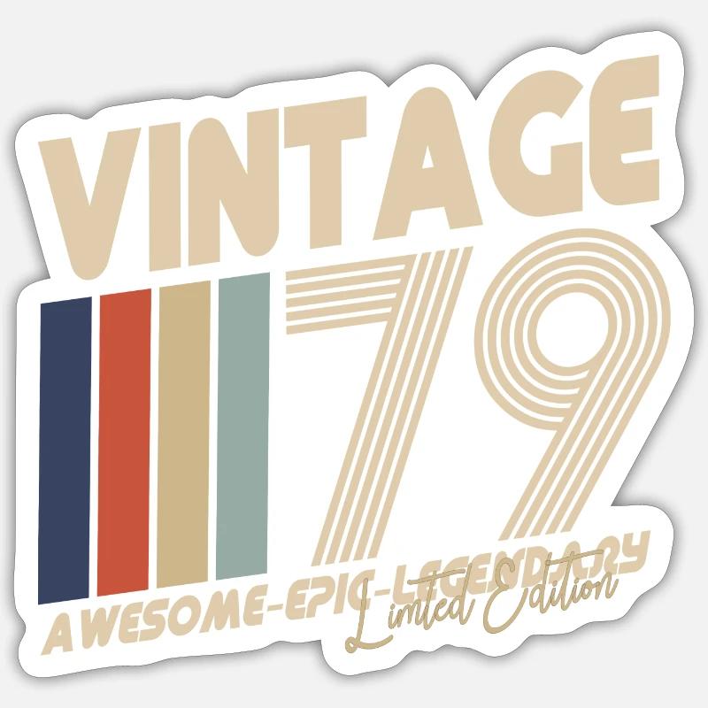 1979 - Sticker taille S (10 x 10 cm) - blanc mat