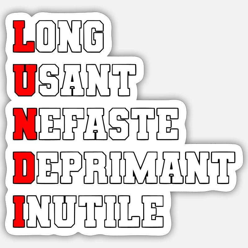 Monday - Sticker size S (10 x 10 cm) - white matte