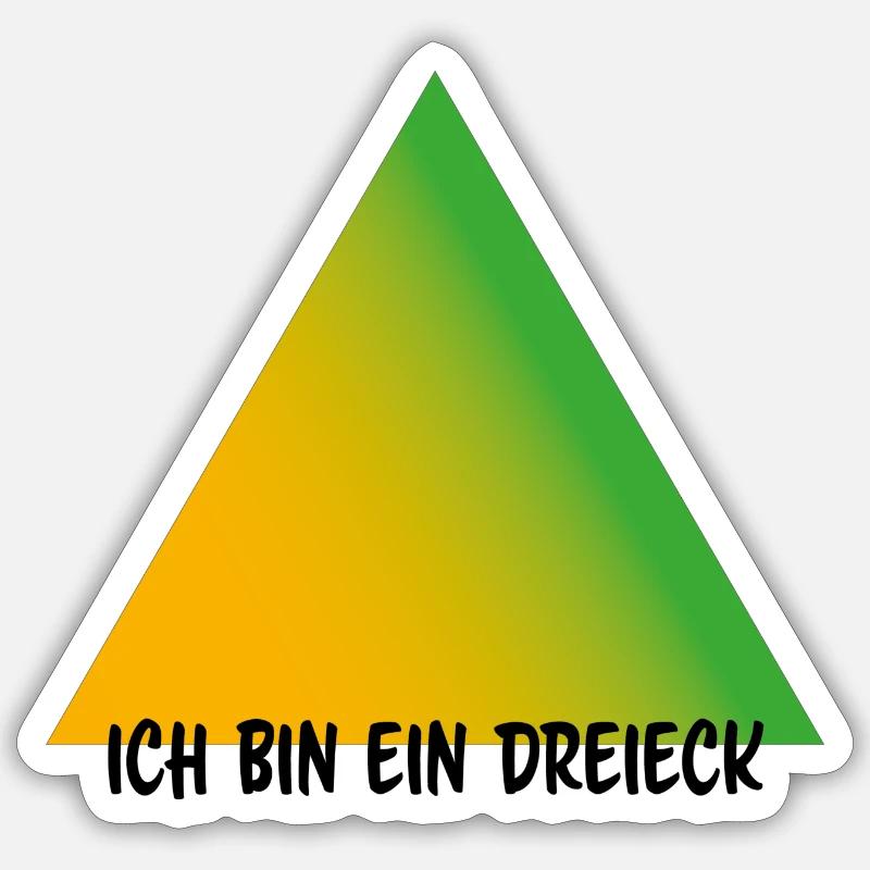 Ich bin ein Dreieck Sticker Größe S (10 x 10 cm)
