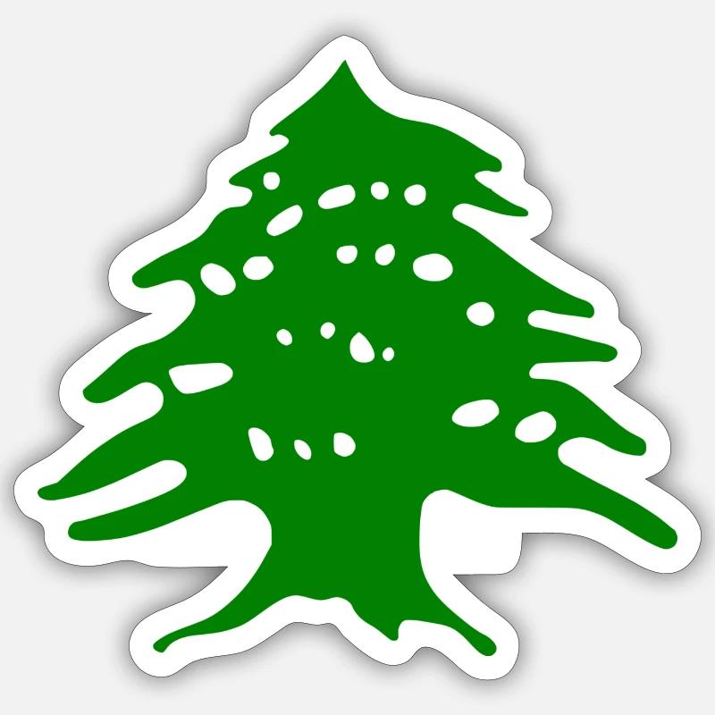 Liban - Sticker taille S (10 x 10 cm) - blanc mat