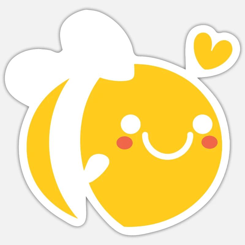 Bee - Sticker size S (10 x 10 cm) - white matte
