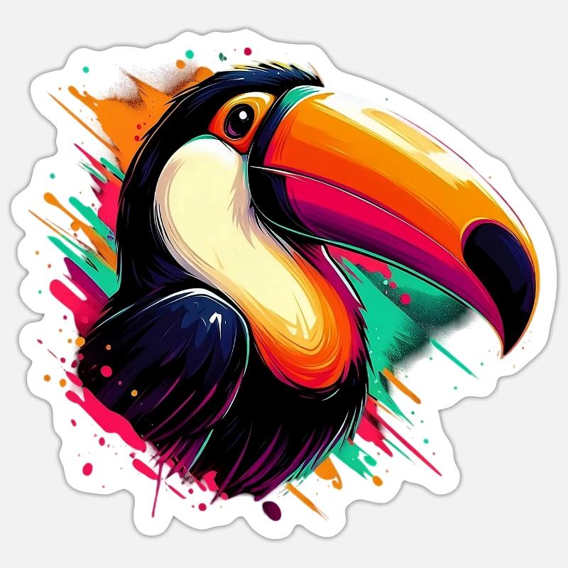 Tukan Sticker Größe S (10 x 10 cm)