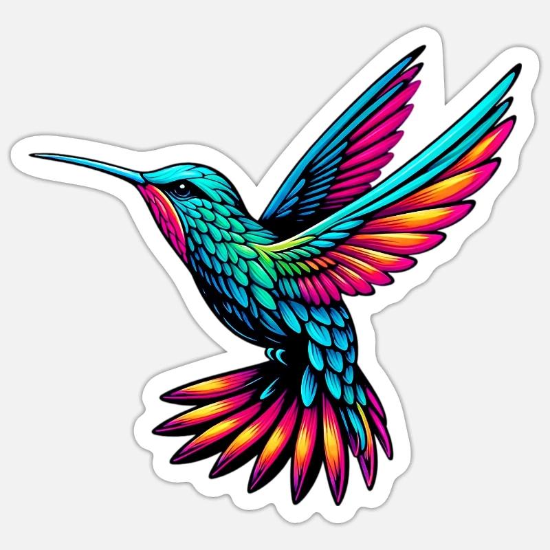 Hummingbird - Sticker size S (10 x 10 cm) - white matte