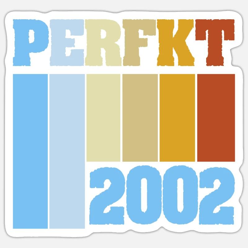 Unique en 2002 - Sticker taille S (10 x 10 cm) - blanc mat