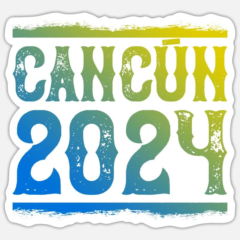 Cancún 2024 - Sticker taille S (10 x 10 cm) - blanc mat