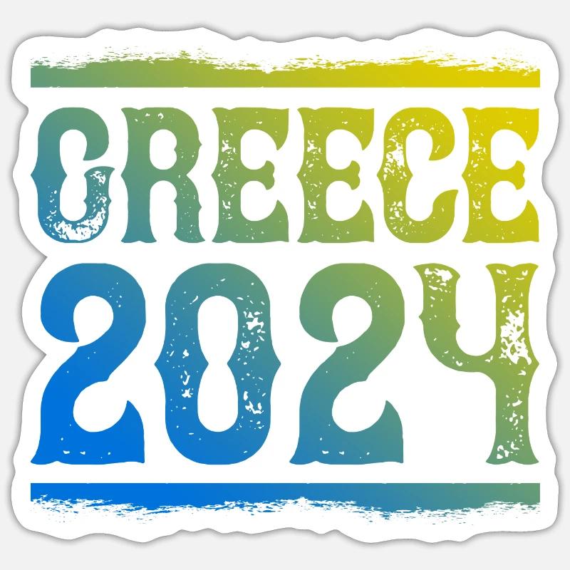 Grèce 2024 - Sticker taille S (10 x 10 cm) - blanc mat