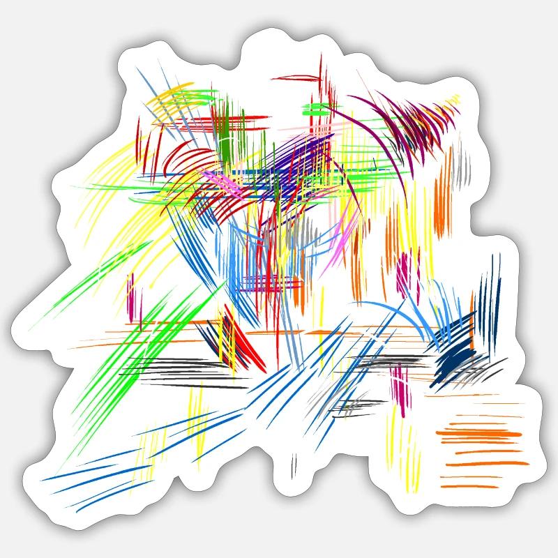 abstrakt Sticker Größe S (10 x 10 cm)