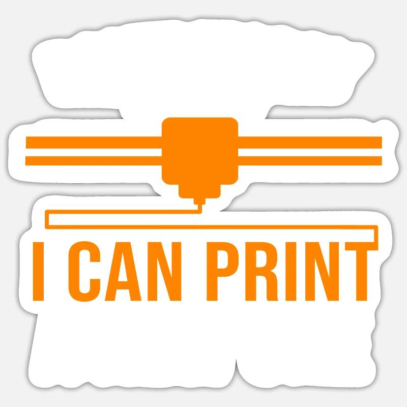 3D Printing Printing Prototype - Sticker size S (10 x 10 cm) - white matte