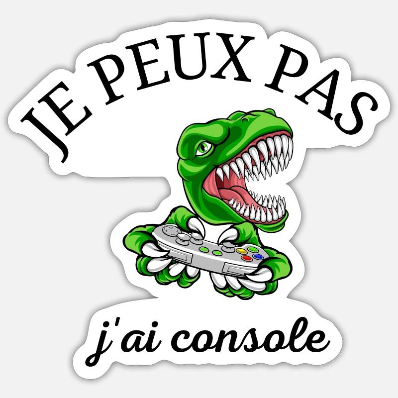 I can't I consoled - Sticker size S (10 x 10 cm) - white matte