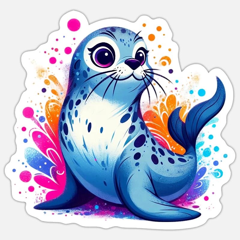 Phoque Sticker taille S (10 x 10 cm)