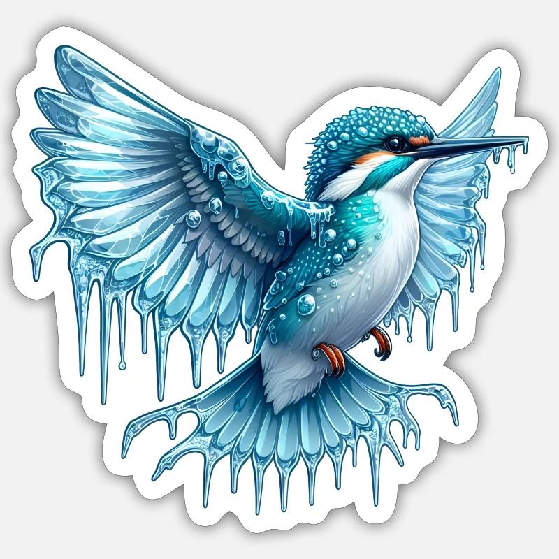 Eisvogel Eis Sticker Größe S (10 x 10 cm)