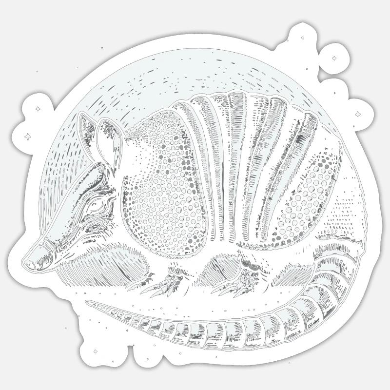 Armadillo Gürteltier - Sticker size S (10 x 10 cm) - white matte