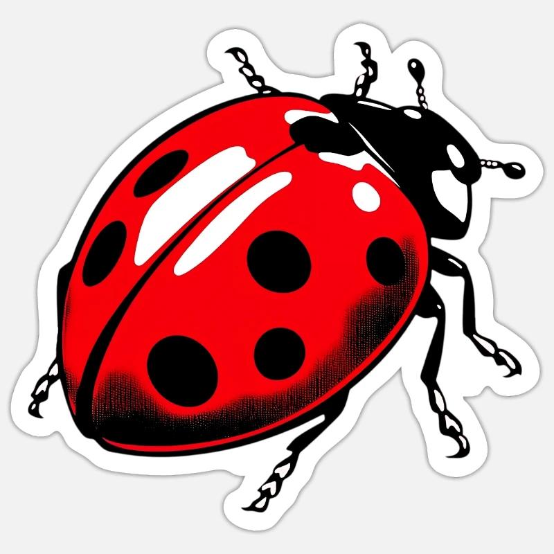 Coccinelle Sticker taille S (10 x 10 cm)
