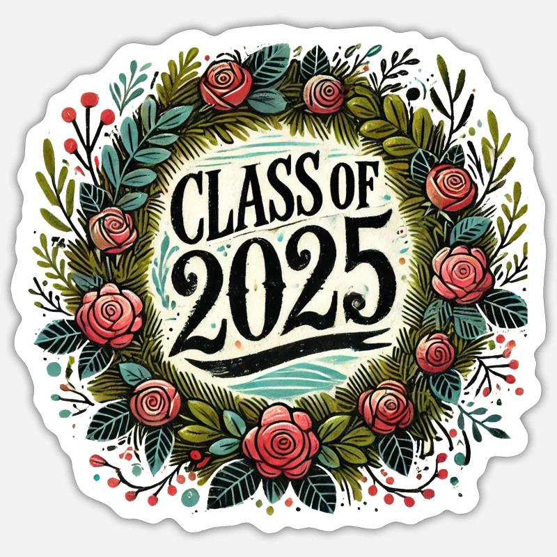 Classe de 2025 - Sticker taille S (10 x 10 cm) - blanc mat