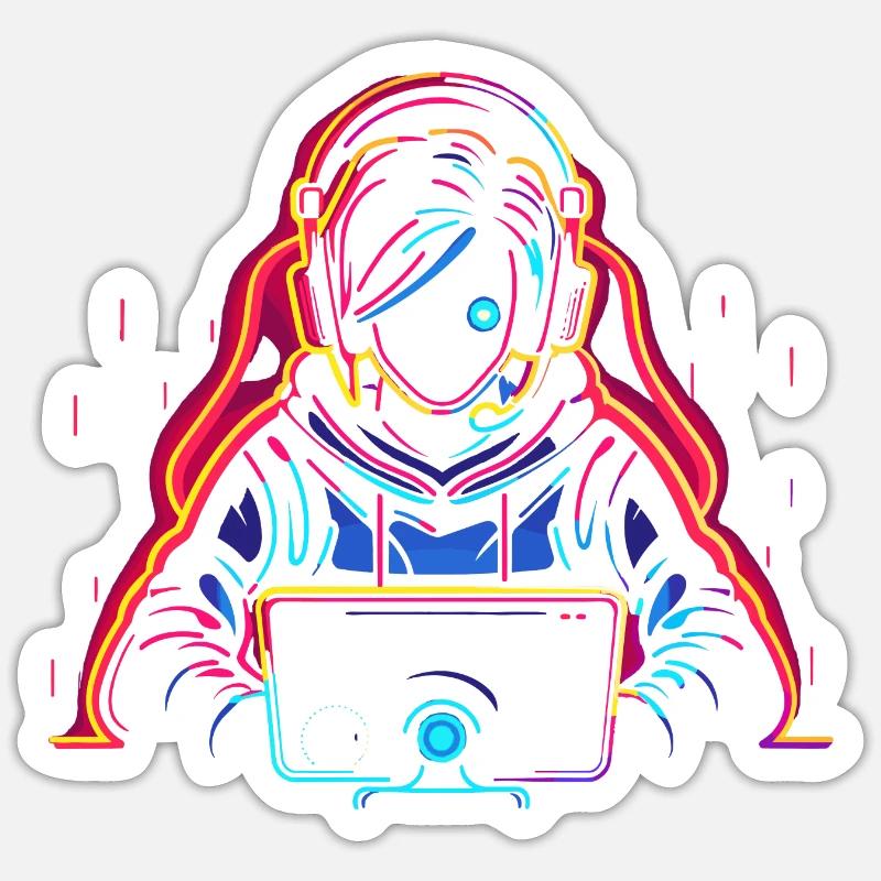 Jouez à Steamwave - Sticker taille S (10 x 10 cm) - blanc mat