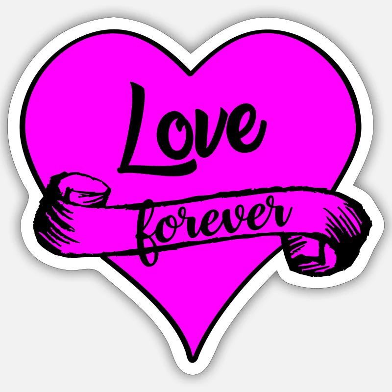 l’amour pour toujours Sticker taille S (10 x 10 cm)