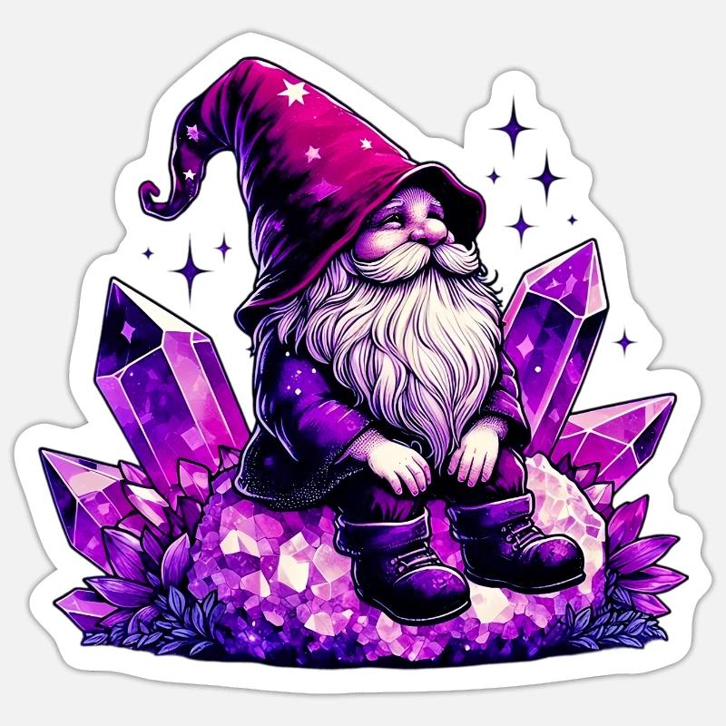 Gnom - Sticker Größe S (10 x 10 cm) - Mattweiß
