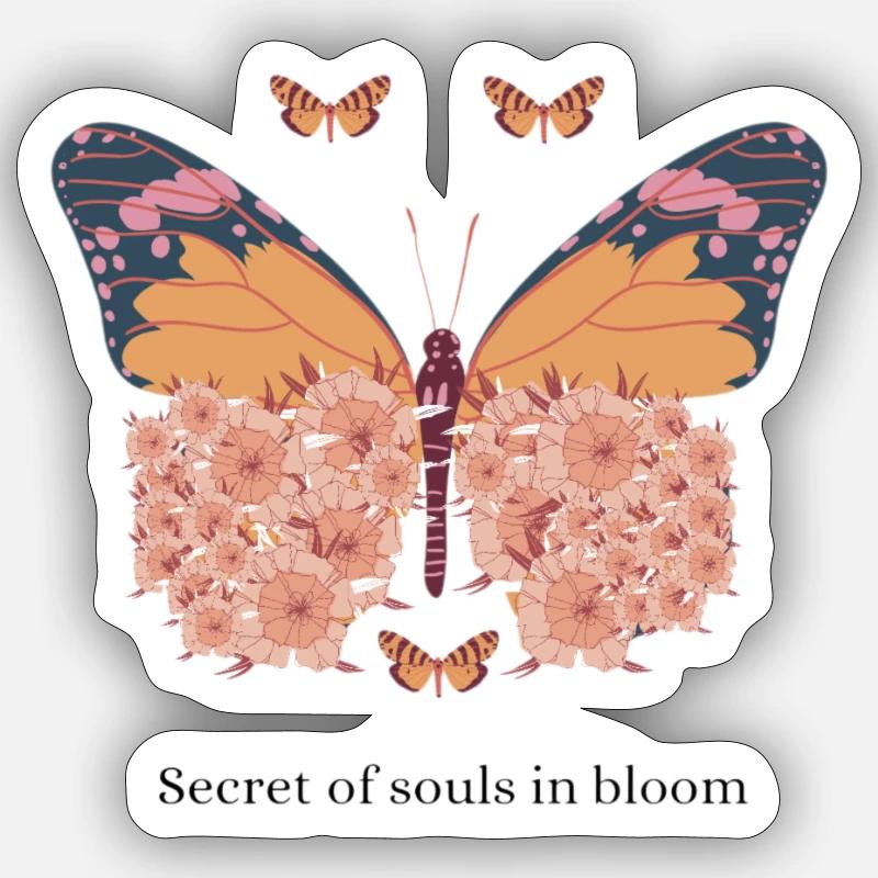 Éclosion des âmes - Sticker taille S (10 x 10 cm) - blanc mat